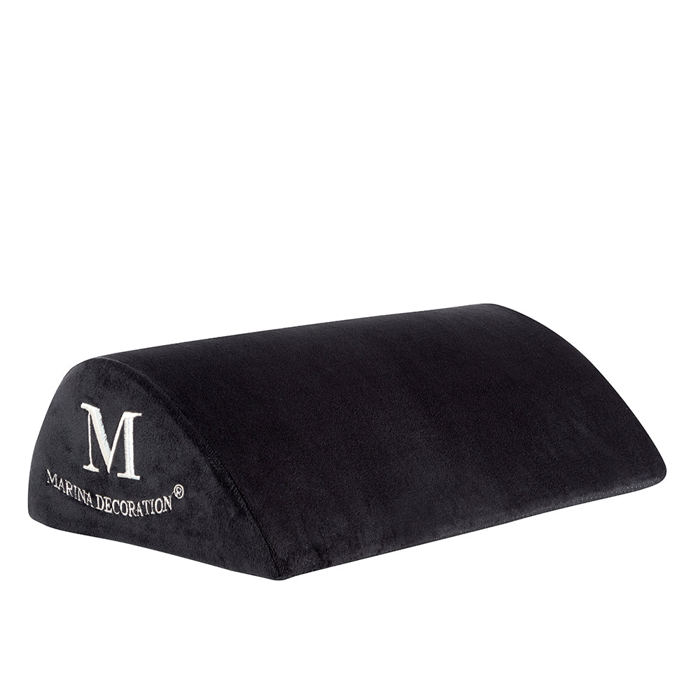 office foot rest under desk - Pure Premium Memory Foam Non-Slip Bottom velvet Teardrop Curved Footrest Cushion