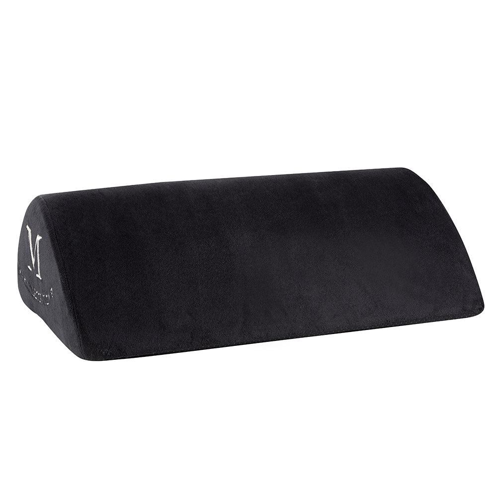 office foot rest under desk - Pure Premium Memory Foam Non-Slip Bottom velvet Teardrop Curved Footrest Cushion
