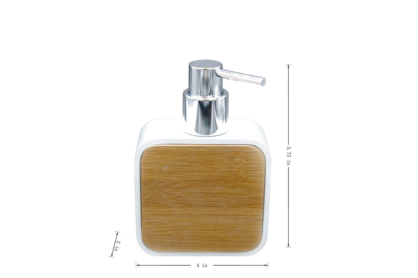 Modern Luxury Décor Bath Accessory Ensemble Bathroom Lotion Dispenser Toothbrush Holder Tumbler Soap Dish, Alpha Modern Bamboo