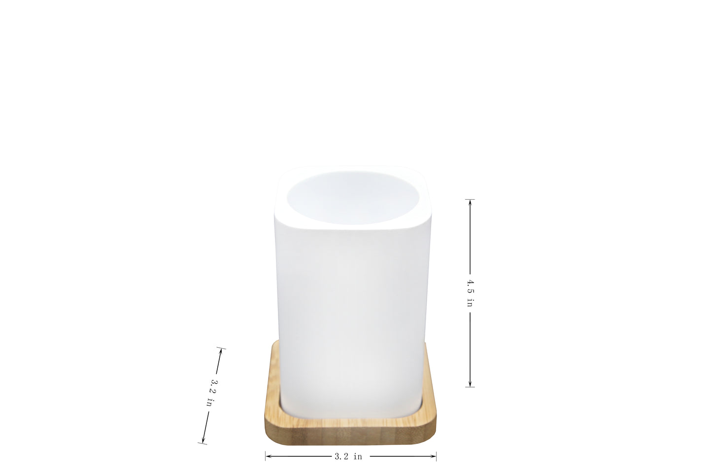 Modern Luxury Décor Bath Accessory Ensemble Bathroom Lotion Dispenser Toothbrush Holder Tumbler Soap Dish, Alpha Modern Bamboo