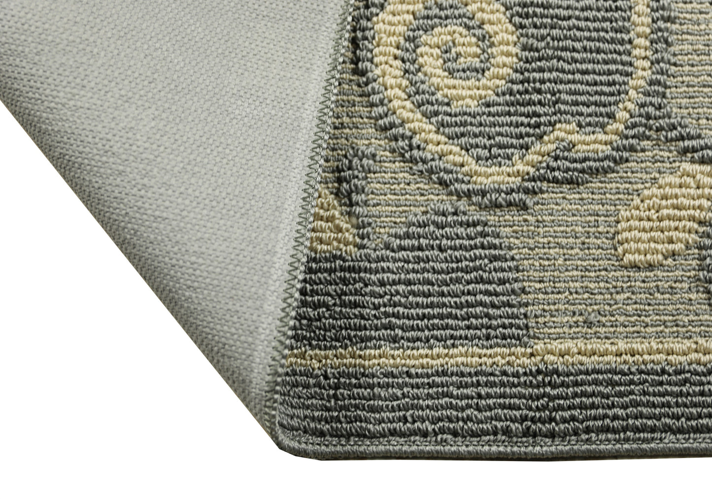 Decor Non-Slip Back Water Absorbent Soft Woven Runner Area Carpet Floor Mat Indoor Kitchen Rug, Silver Apple Harvest Design