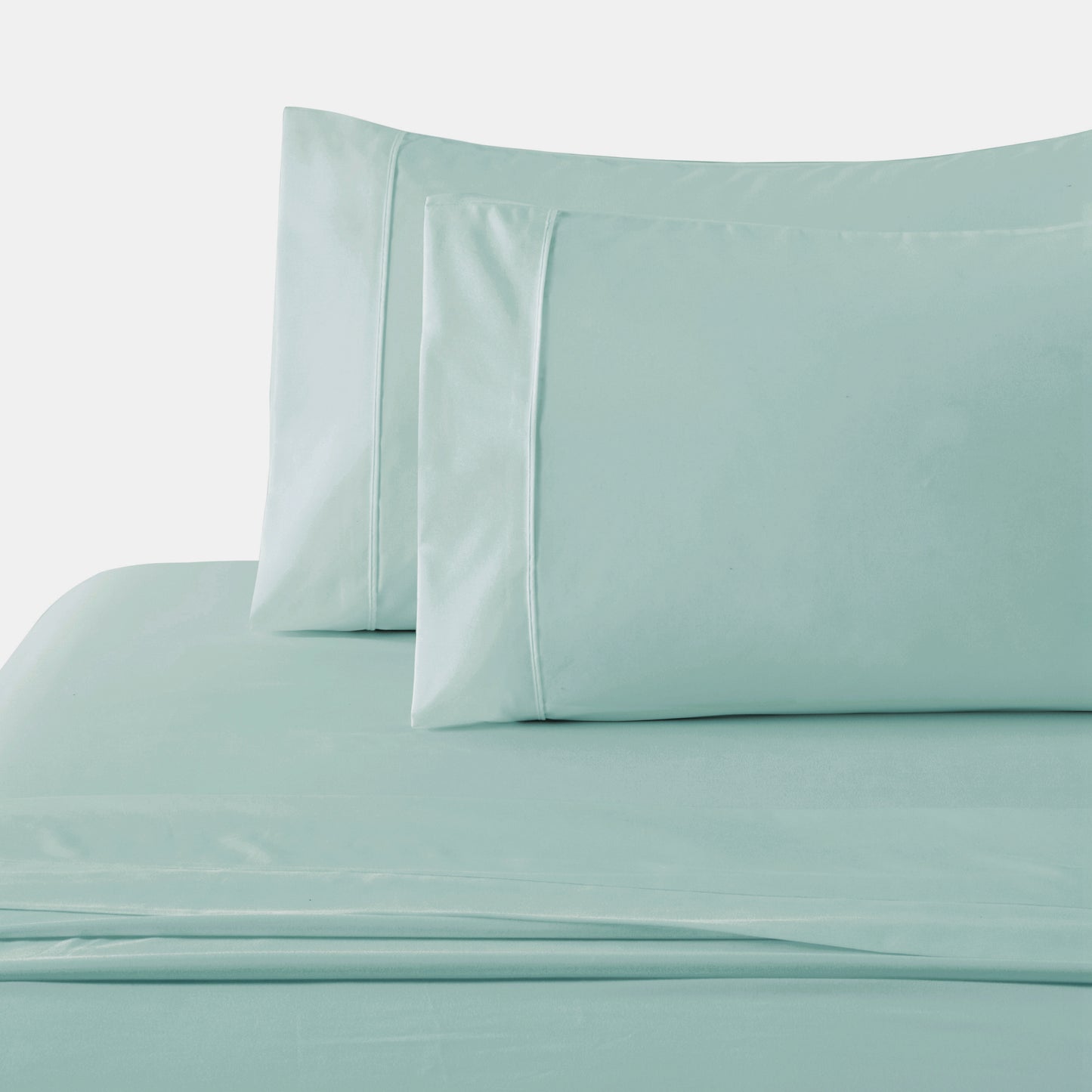 600 Thread Count Cotton Percale Soft Deep Pocket Solid Bedding All Season Sheet Set, Aqua
