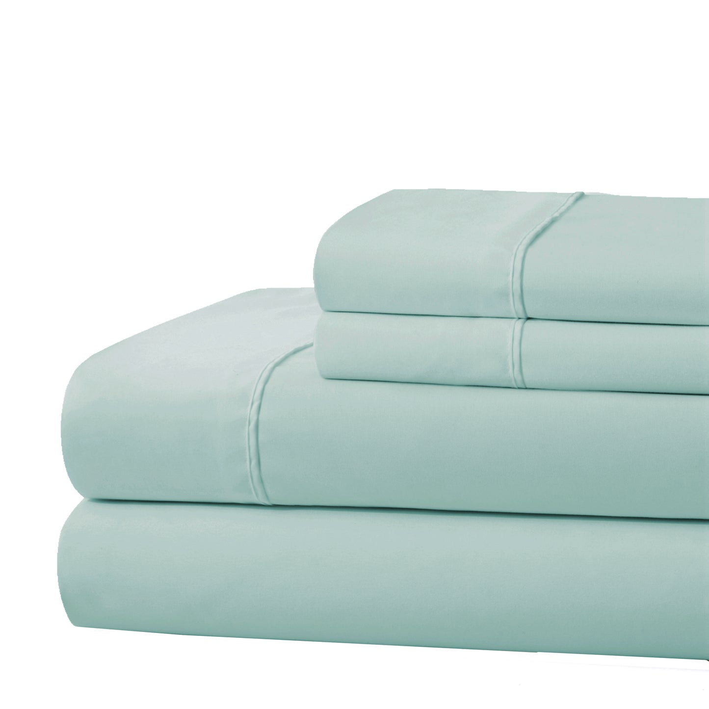600 Thread Count Cotton Percale Soft Deep Pocket Solid Bedding All Season Sheet Set, Aqua