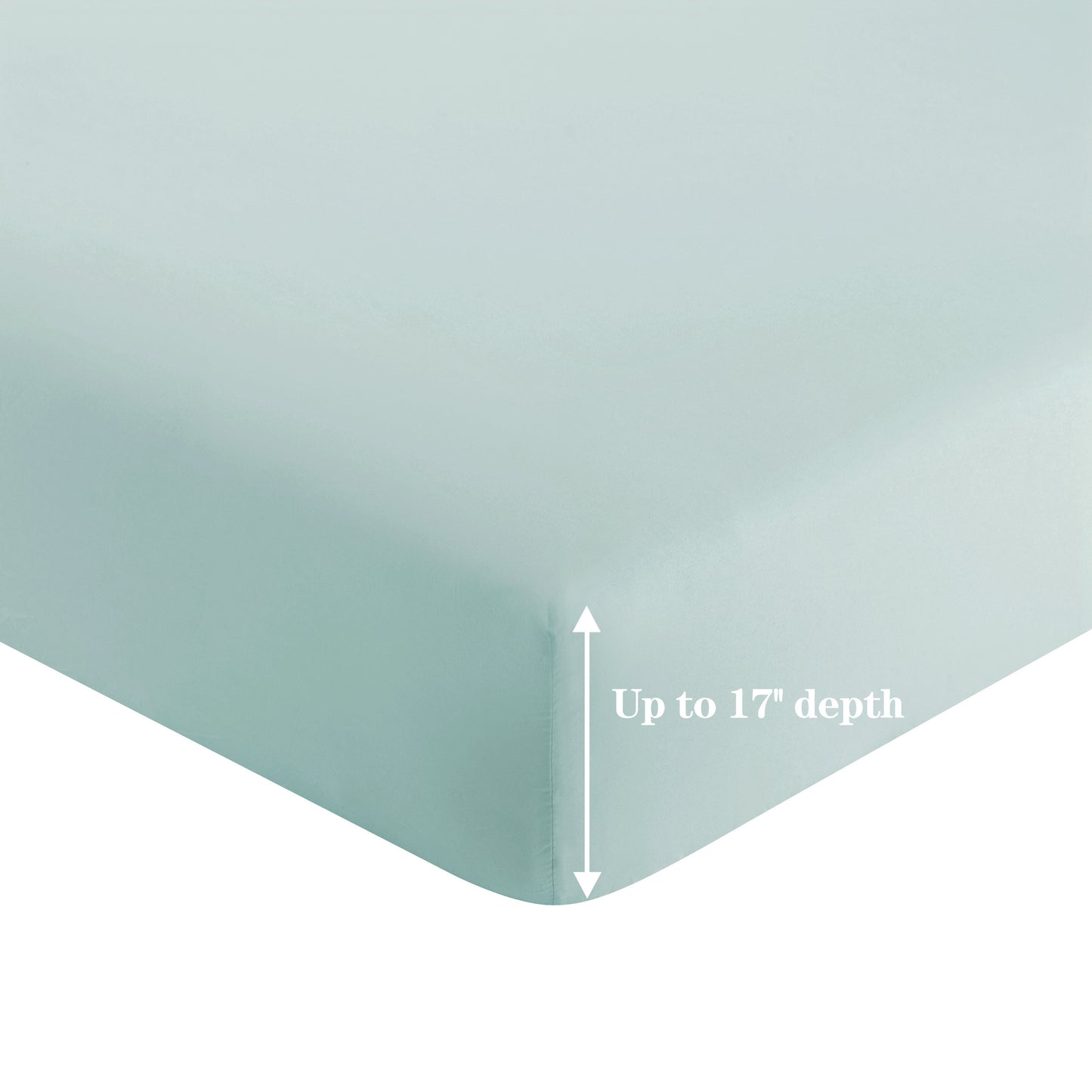 600 Thread Count Cotton Percale Soft Deep Pocket Solid Bedding All Season Sheet Set, Aqua