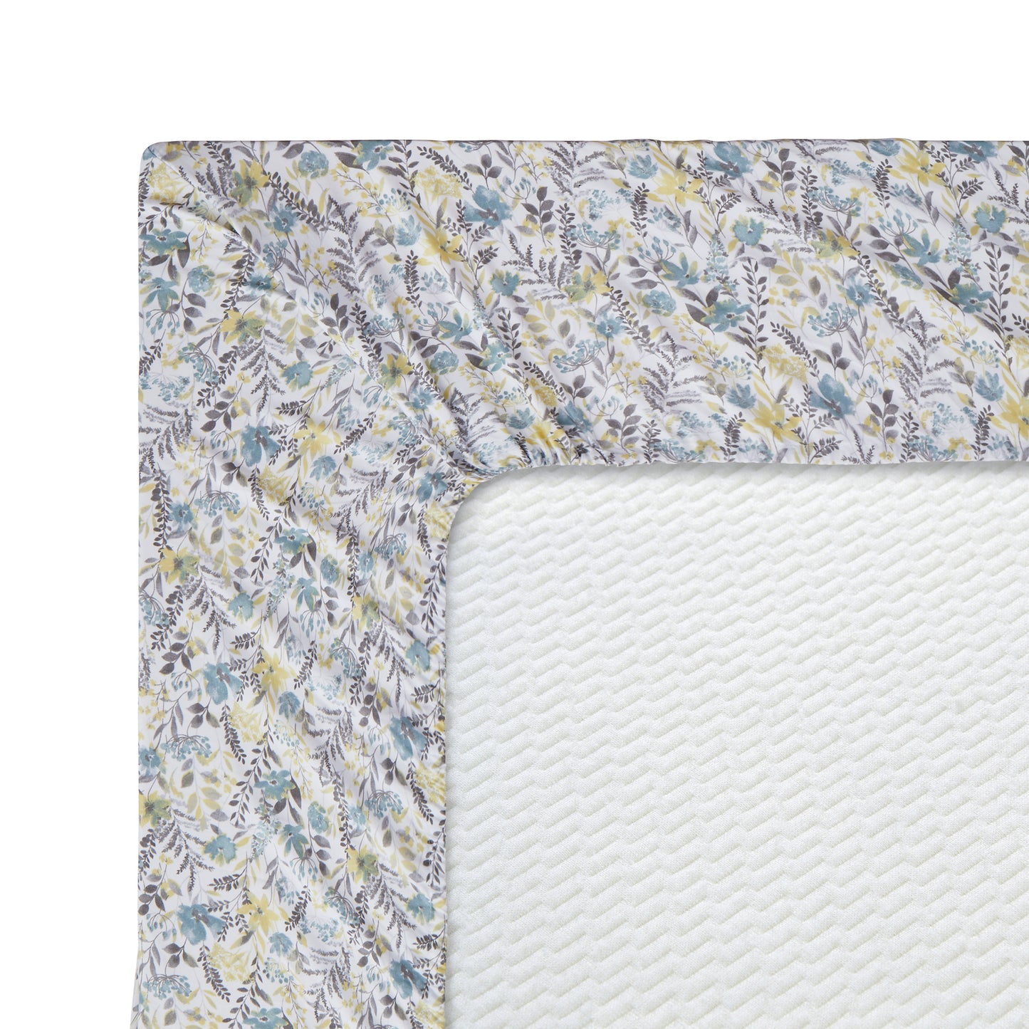 Printed Rayon from Bamboo Soft Deep Pocket Bedding All Season Sheet Set, Teal Yellow Floral