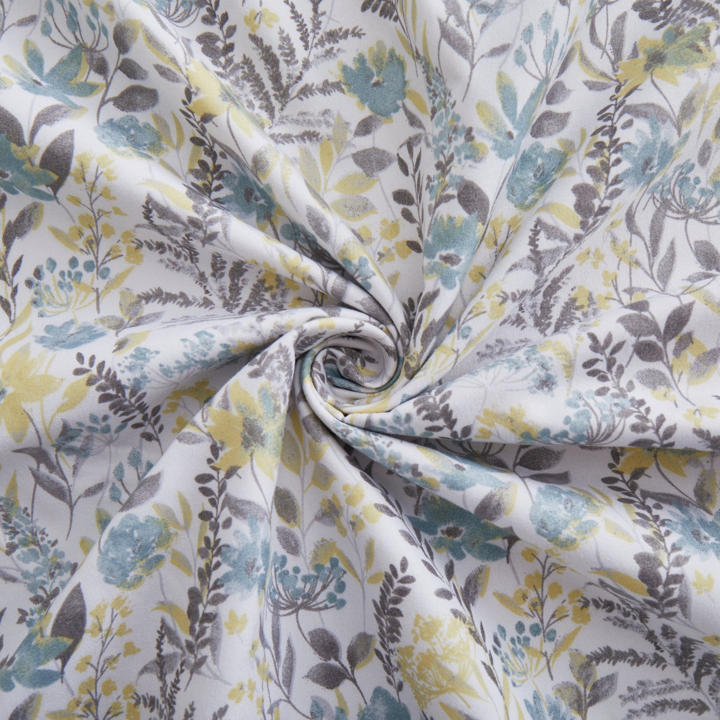 Printed Rayon from Bamboo Soft Deep Pocket Bedding All Season Sheet Set, Teal Yellow Floral