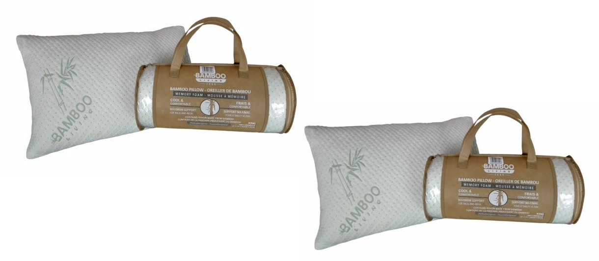 Memory Foam Breathable Oreiller Sleeping Hard Rayon from Bamboo Pillow with Removable Zipper Washable Cover