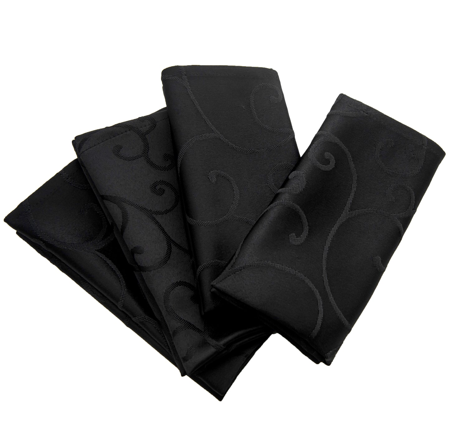 Jacquard Waterproof Thick Luxury Premium Solid Liquid Repellent Stain Resistant Decorative Home Kitchen Tablecloth, Black Color