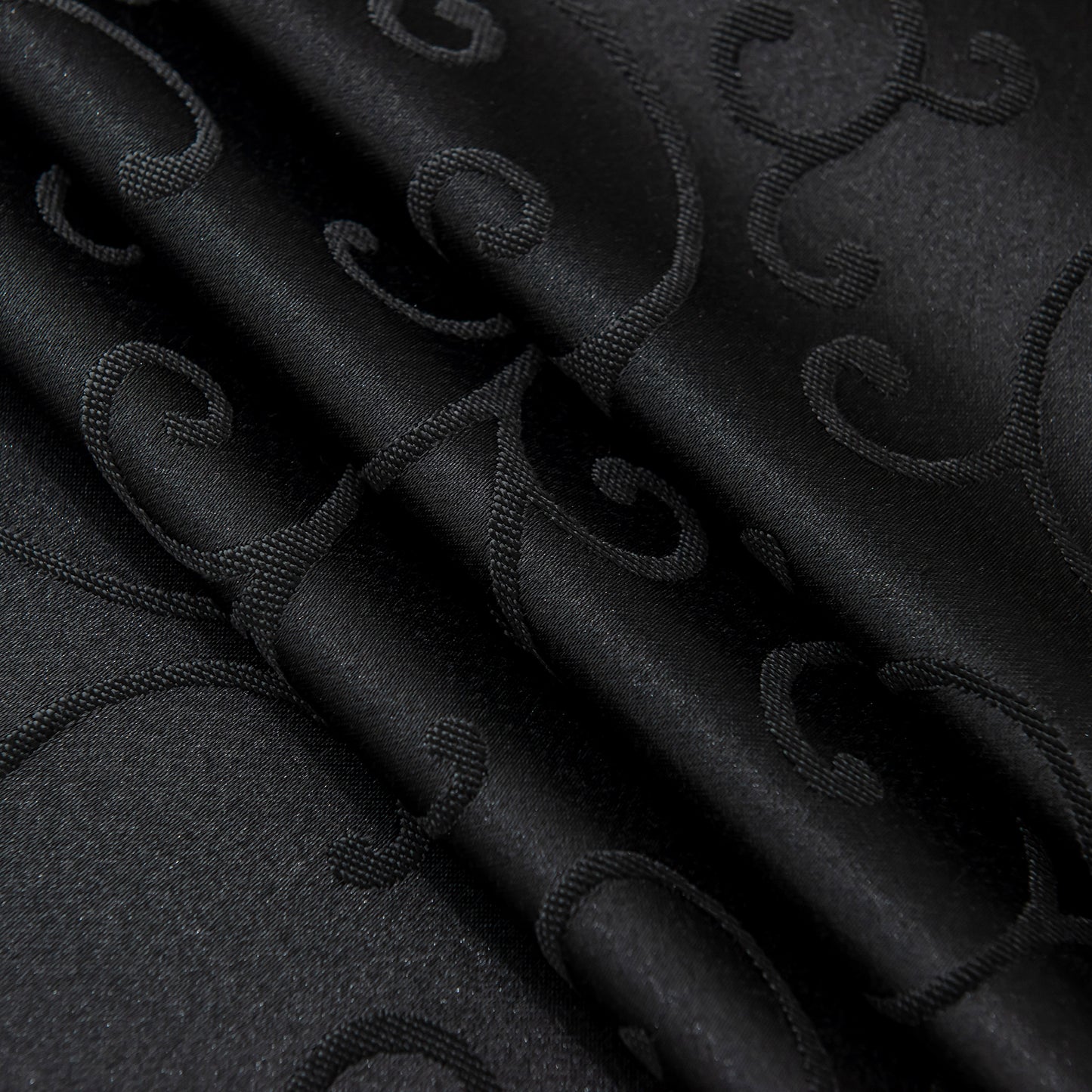 Jacquard Waterproof Thick Luxury Premium Solid Liquid Repellent Stain Resistant Decorative Home Kitchen Tablecloth, Black Color