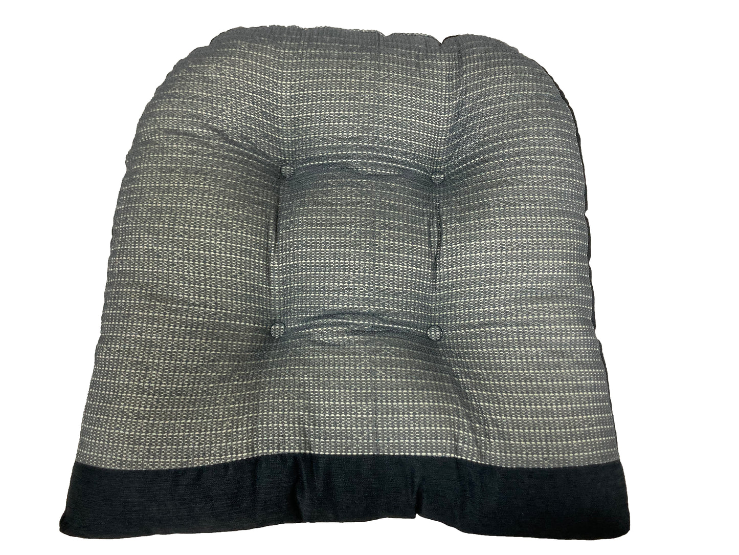 Rocking Chair Cushion Premium Comfortable Thick Nonslip Back Tufted High-Backed Lounger Seat Pads 2 Piece Set, Black