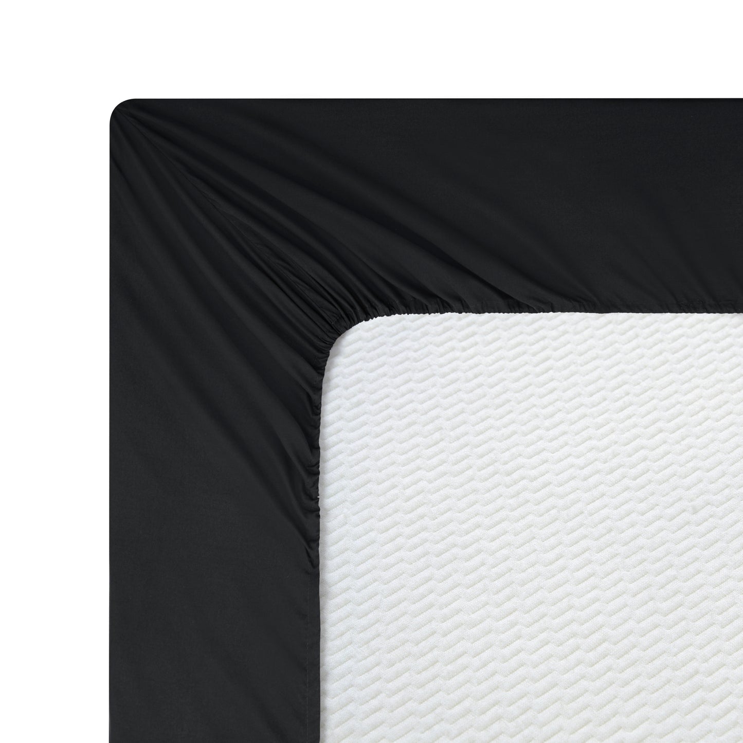 600 Thread Count Cotton Percale Soft Deep Pocket Solid Bedding All Season Sheet Set, Black