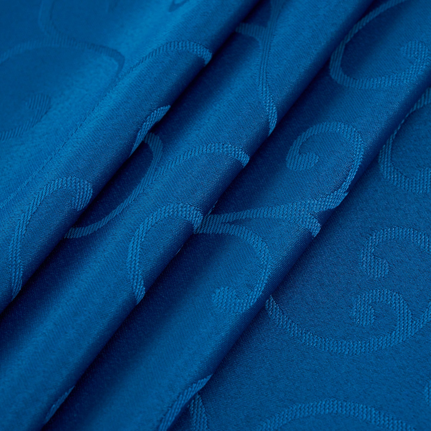 Jacquard Waterproof Thick Luxury Premium Solid Liquid Repellent Stain Resistant Decorative Home Kitchen Tablecloth, Royal Blue Color