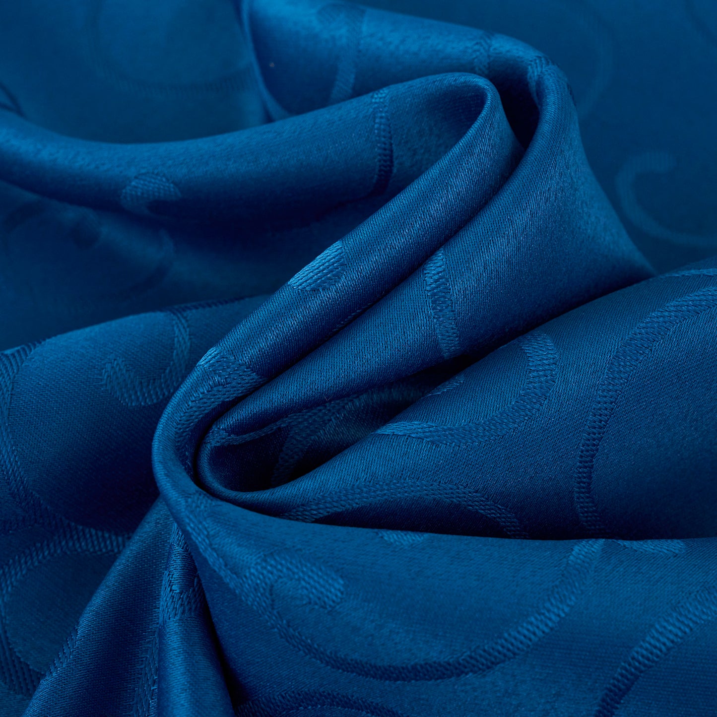 Jacquard Waterproof Thick Luxury Premium Solid Liquid Repellent Stain Resistant Decorative Home Kitchen Tablecloth, Royal Blue Color