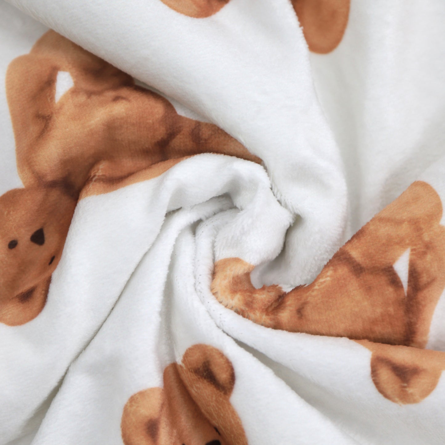 Kid Printed Fluffy Plush Soft Warm Flannel Fleece Children Throw Sherpa Kids Blanket, 40" x 50" Brown Teddy Bear