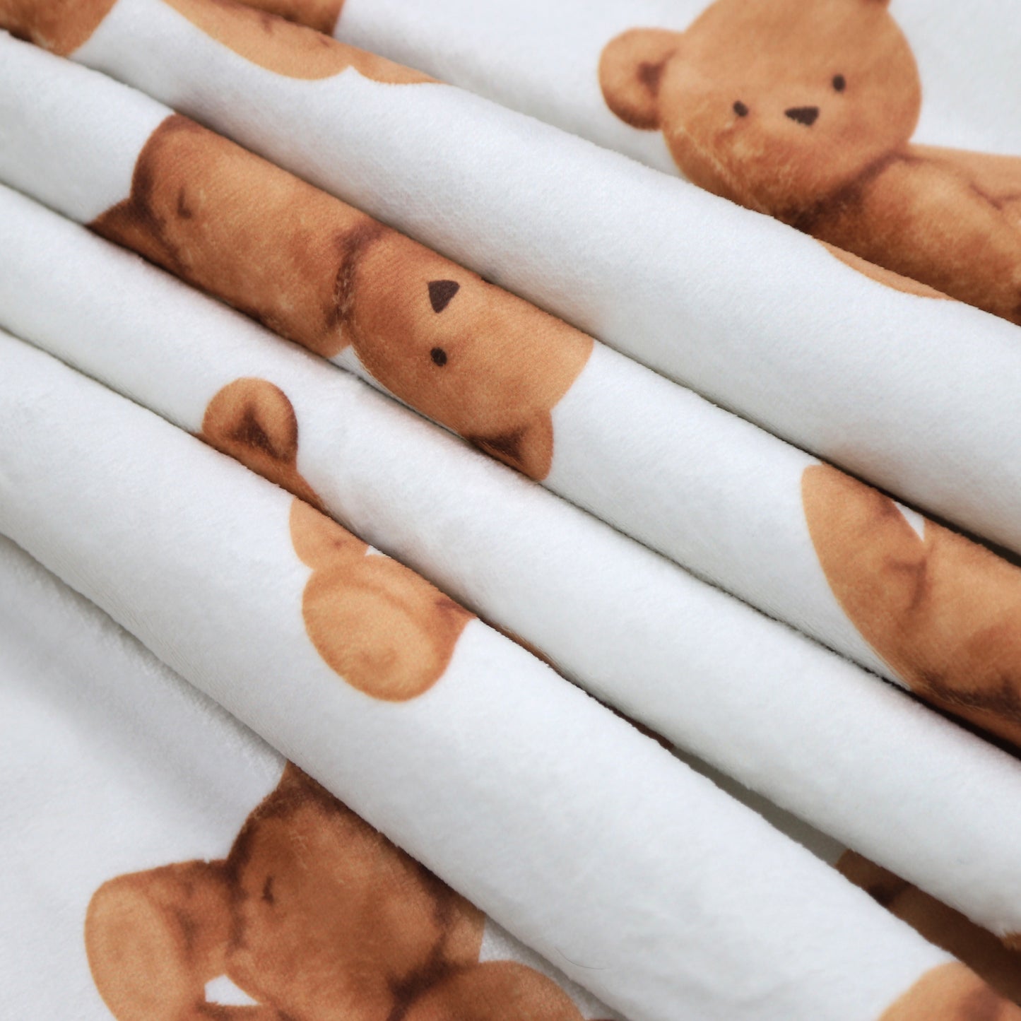 Kid Printed Fluffy Plush Soft Warm Flannel Fleece Children Throw Sherpa Kids Blanket, 40" x 50" Brown Teddy Bear