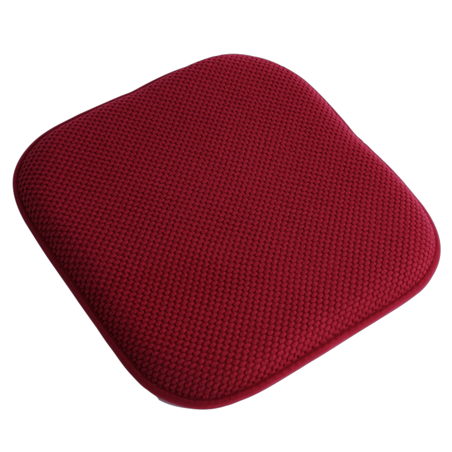 Memory Foam Honeycomb Premium Thick Chair Nonslip Rubber Back Seat Pads Kitchen Chair Cushion Set 16 x 16 Inch, Burgundy