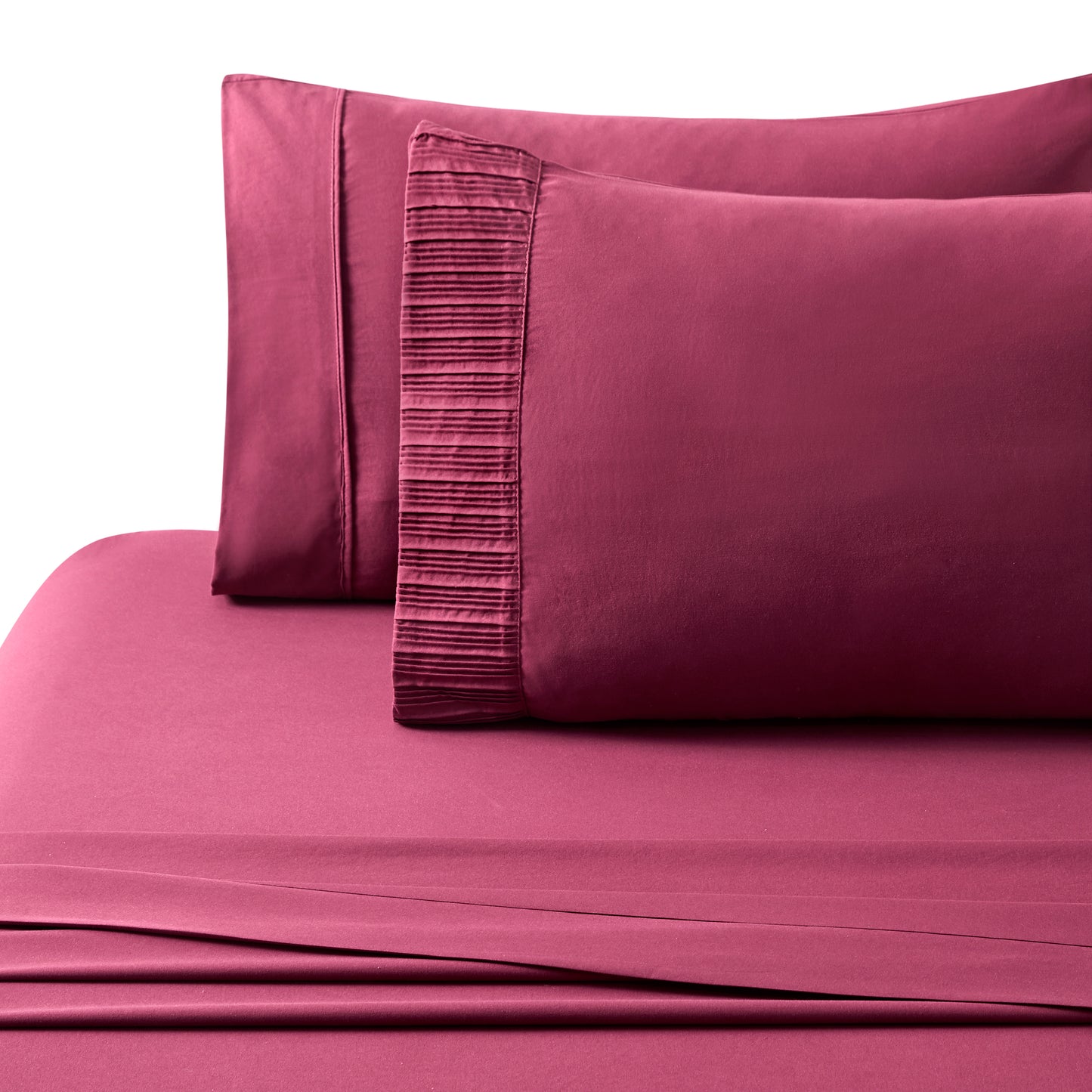 Solid Rayon from Bamboo Soft Silky Deep Pocket Bedding All Season Sheet Set, Burgundy