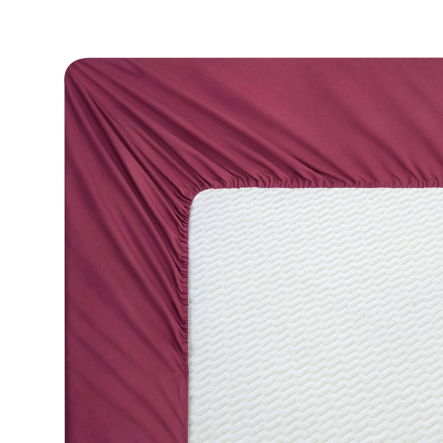 600 Thread Count Cotton Percale Soft Deep Pocket Solid Bedding All Season Sheet Set, Burgundy