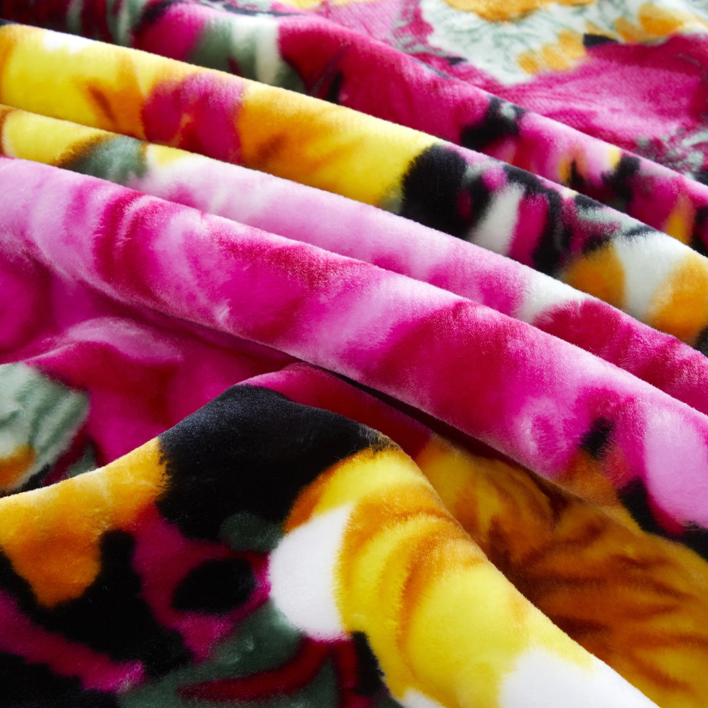 Printed Reversible Woven Fluffy Plush Soft Warm Korean Style 2 Ply Flannel Fleece Throw Animal Mink Blanket, 86" x 94" Purple Butterfly Floral