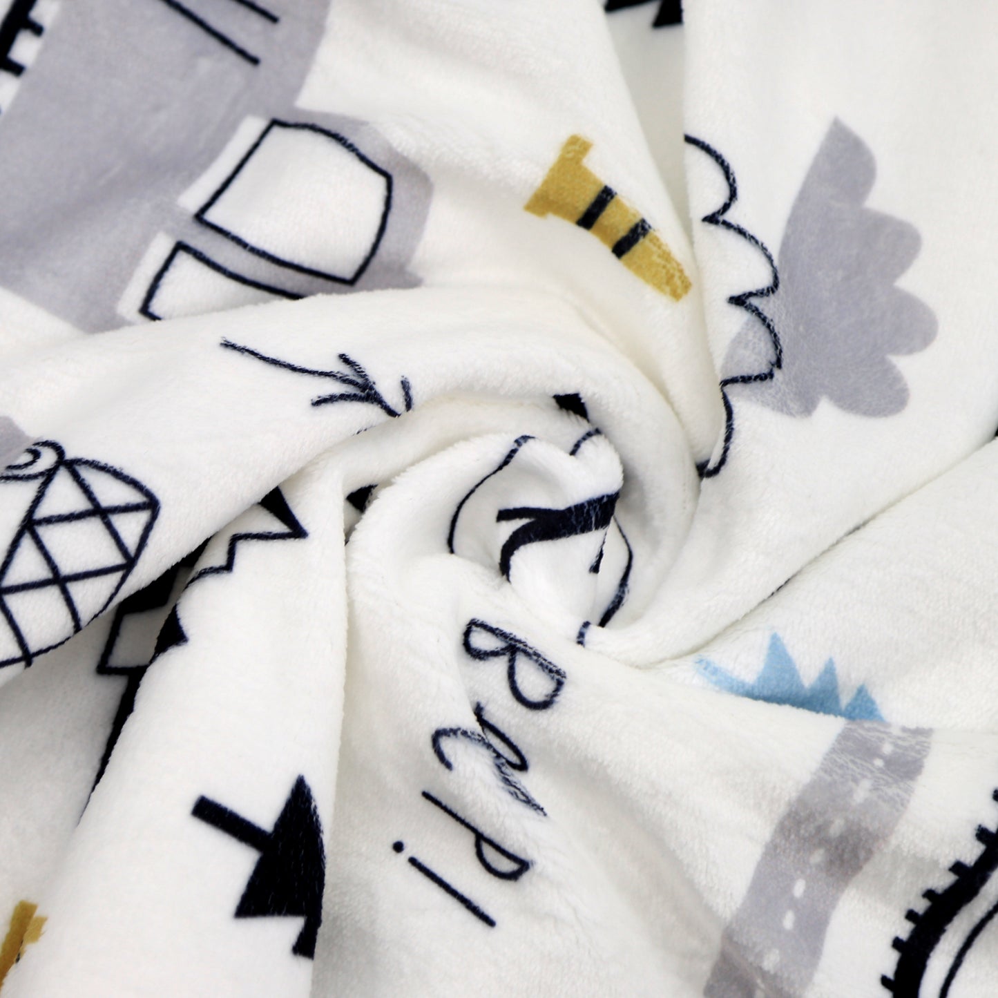 Kid Printed Fluffy Plush Soft Warm Flannel Fleece Children Throw Sherpa Kids Blanket, 40" x 50" Cartoon Truck