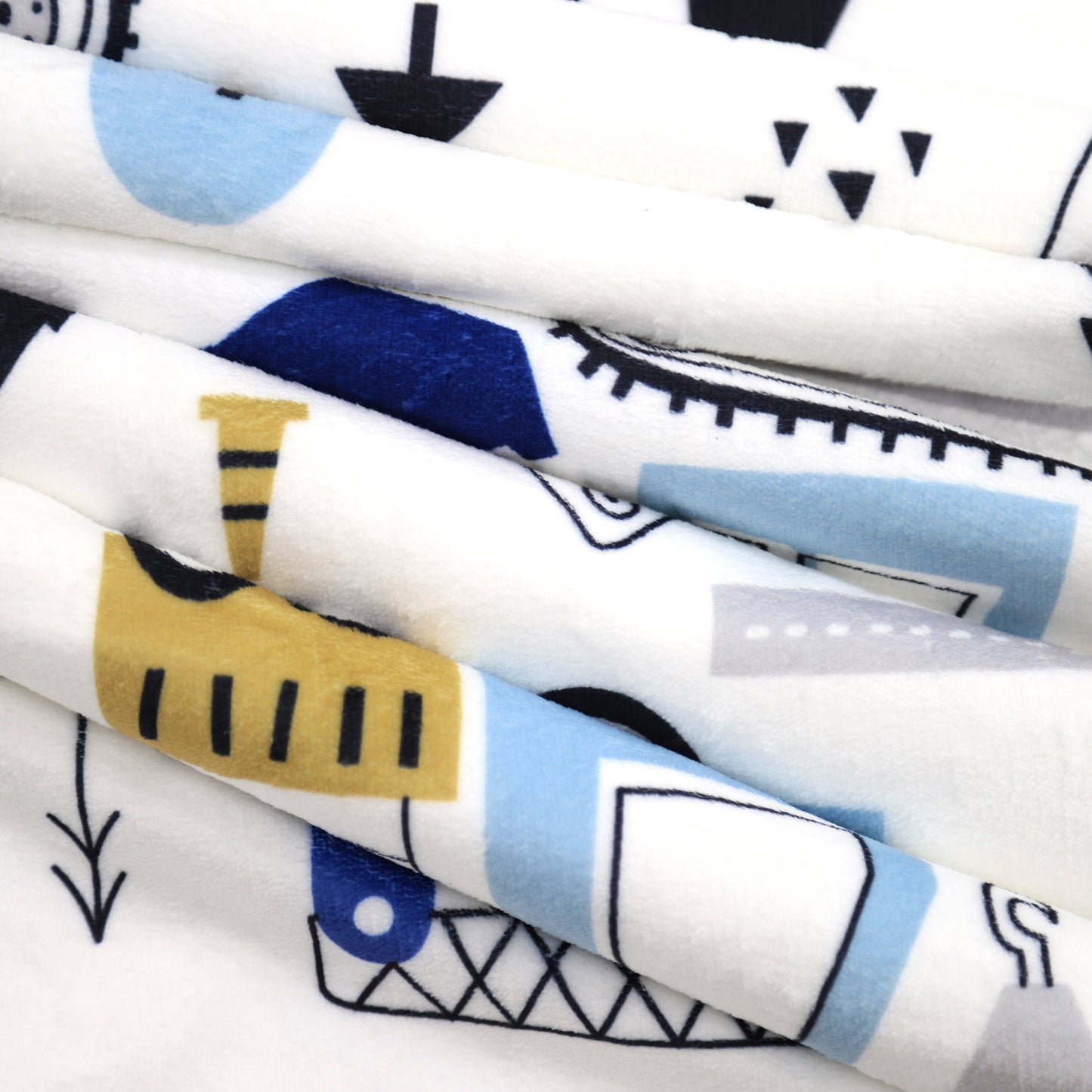 Kid Printed Fluffy Plush Soft Warm Flannel Fleece Children Throw Sherpa Kids Blanket, 40" x 50" Cartoon Truck