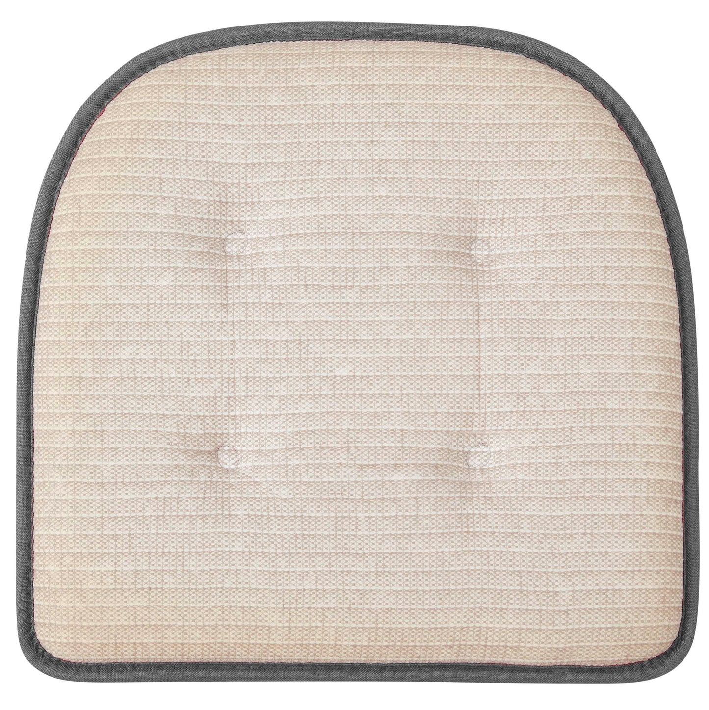 Memory Foam U-Shaped Premium Thick Seat Pad Tufted Nonslip Rubber Back Indoor Kitchen Chair Cushion 17 x 16 Inch, Charcoal Grey