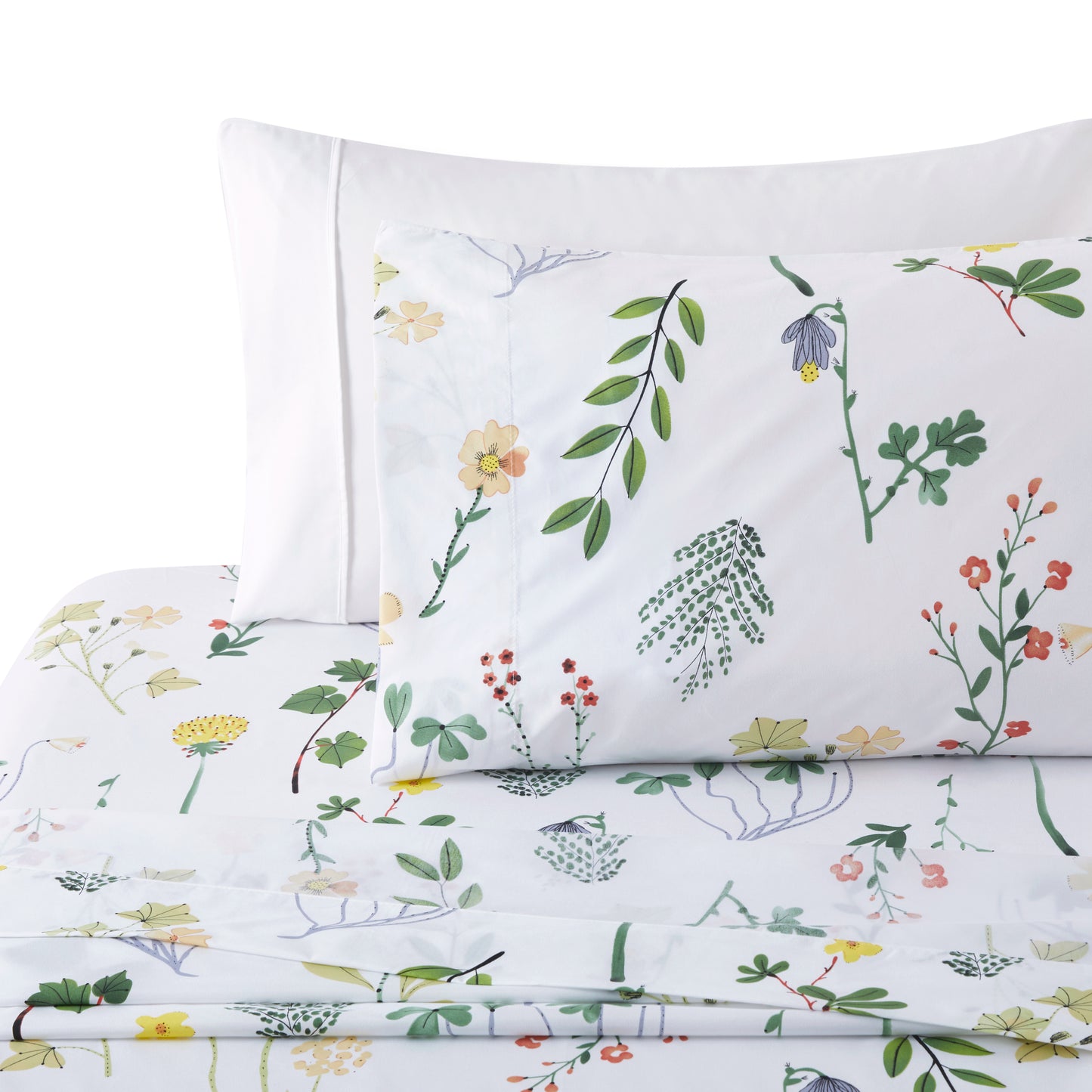 Printed Rayon from Bamboo Soft Bedding Silky Zipper All Season Duvet Cover Set, Colorful Floral Forest
