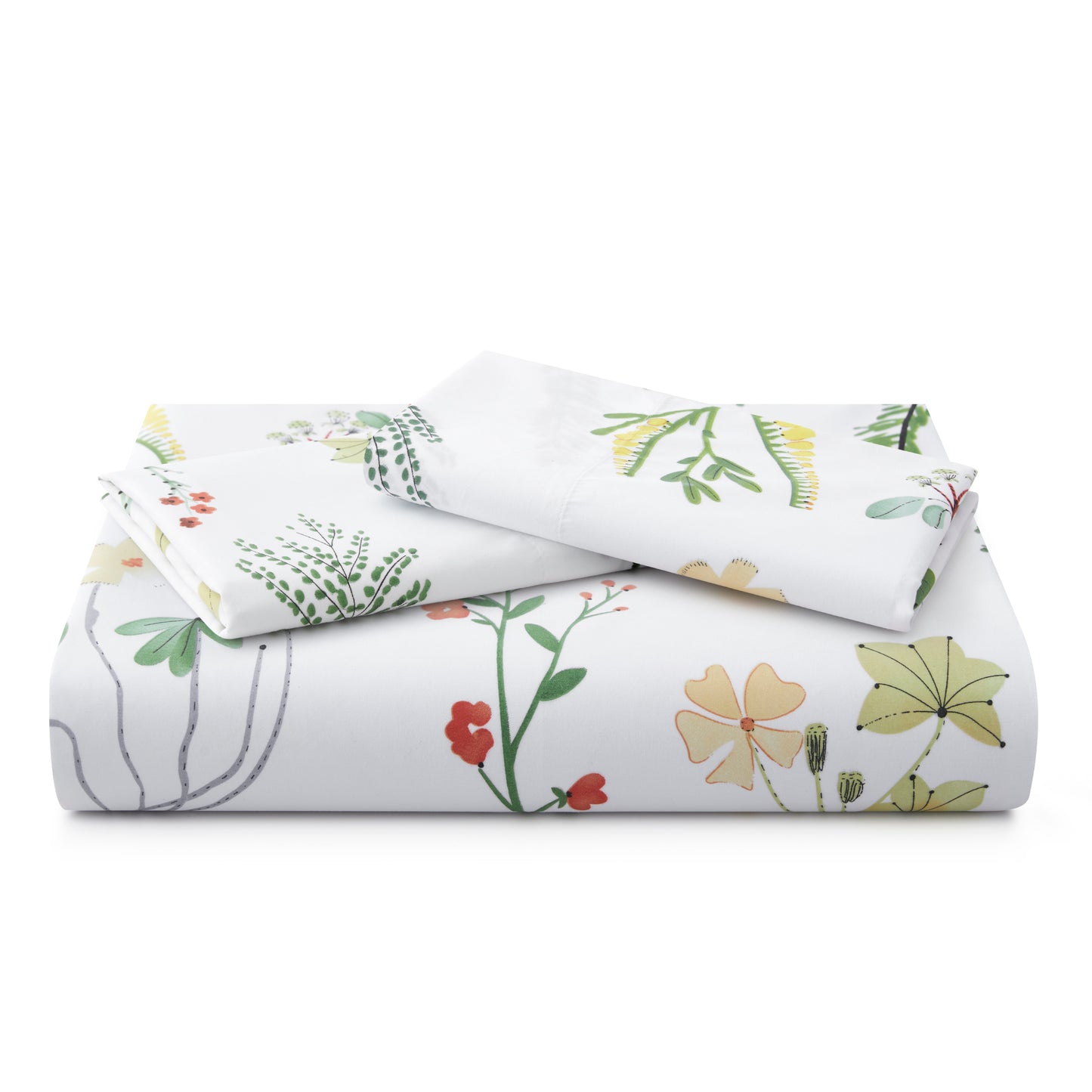 Printed Rayon from Bamboo Soft Bedding Silky Zipper All Season Duvet Cover Set, Colorful Floral Forest
