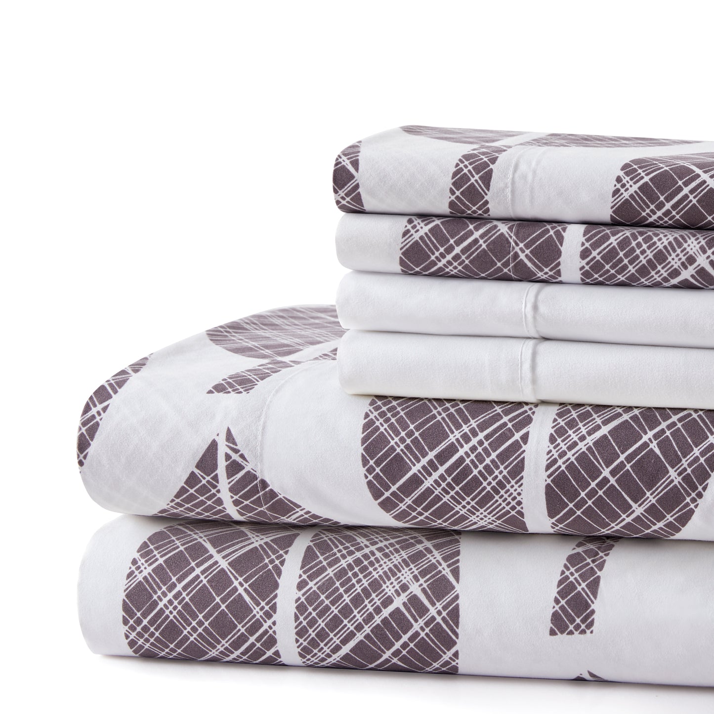 Printed Rayon from Bamboo Soft Deep Pocket Bedding All Season Sheet Set, Modern Colorful Leaves