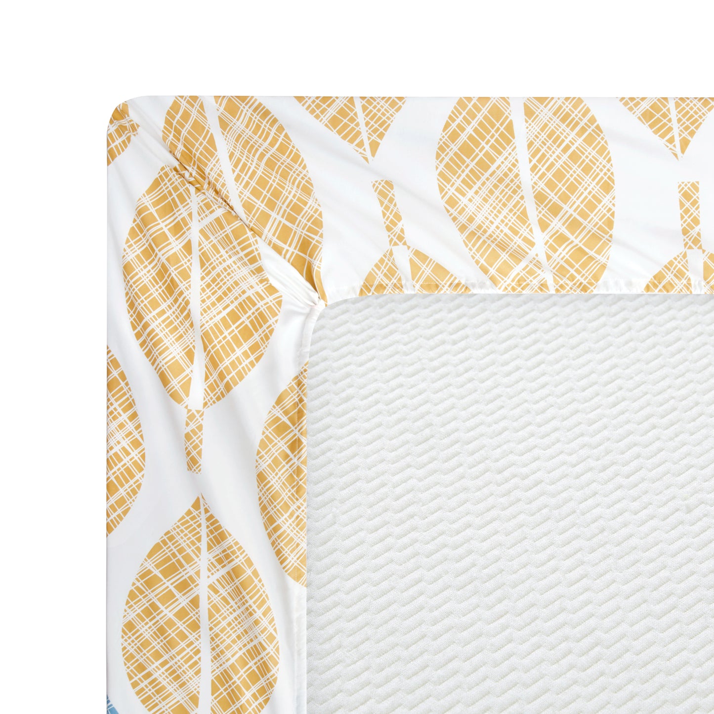Printed Rayon from Bamboo Soft Deep Pocket Bedding All Season Sheet Set, Modern Colorful Leaves