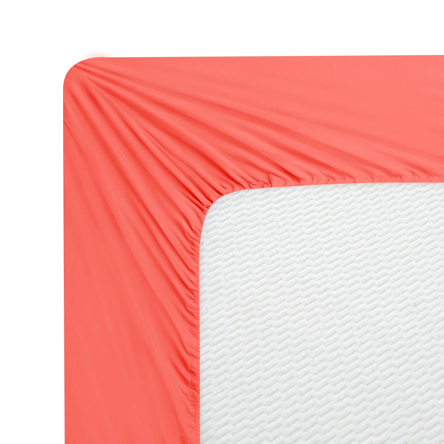 Solid Rayon from Bamboo Soft Silky Deep Pocket Bedding All Season Sheet Set, Coral