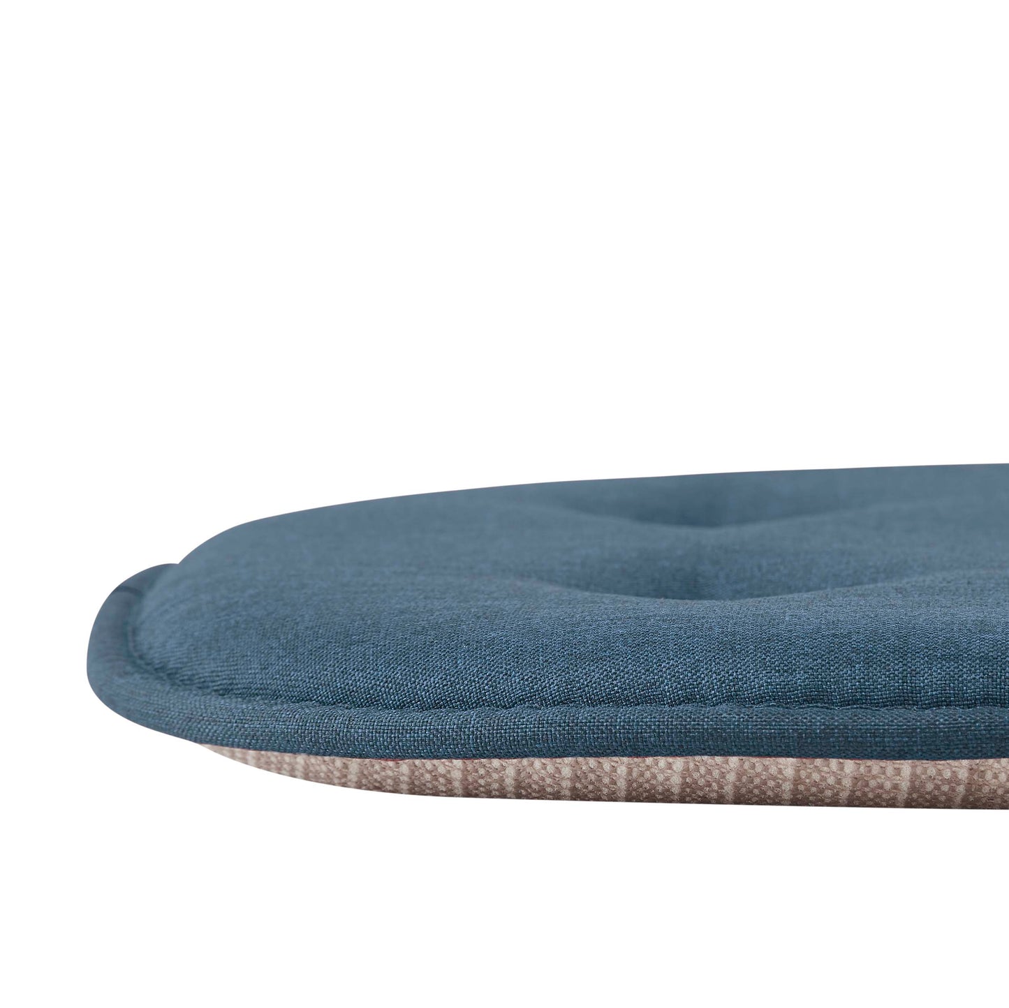 Memory Foam U-Shaped Premium Thick Seat Pad Tufted Nonslip Rubber Back Indoor Kitchen Chair Cushion 17 x 16 Inch, Blue