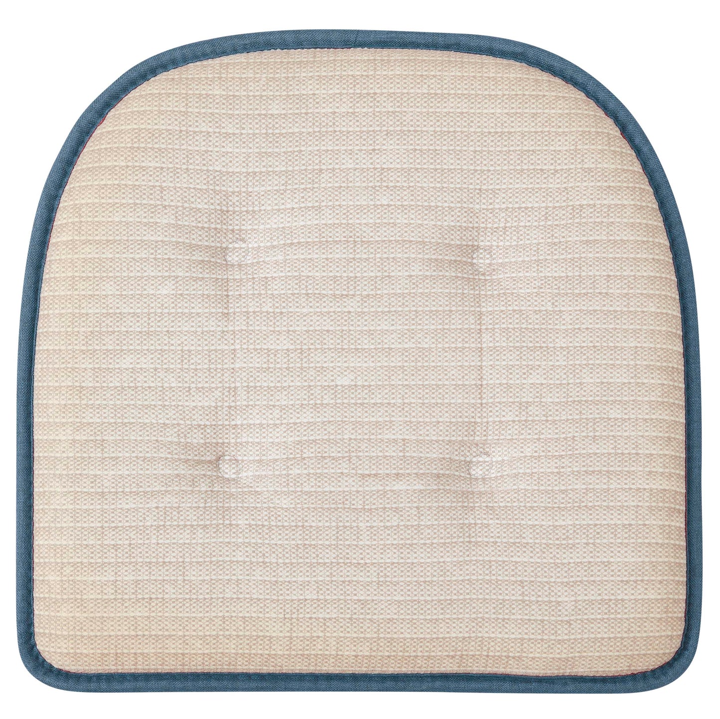 Memory Foam U-Shaped Premium Thick Seat Pad Tufted Nonslip Rubber Back Indoor Kitchen Chair Cushion 17 x 16 Inch, Blue