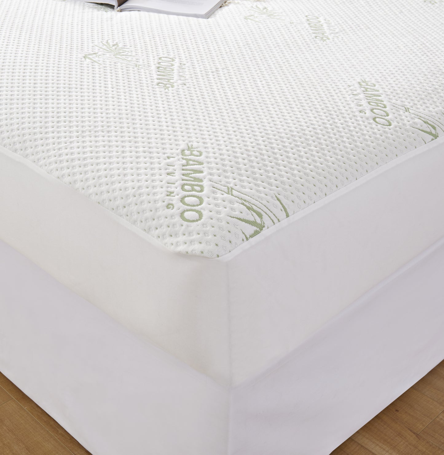 Premium Luxury Soft All Season Rayon from Bamboo Fitted Waterproof Mattress Protector, Deep Pocket Fits Up to 18 Inch