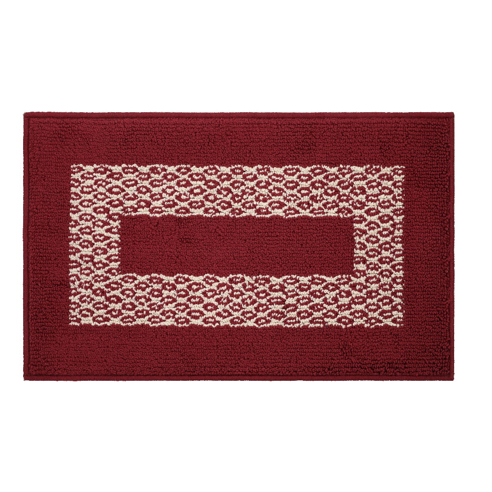 Decor Non-Slip Back Soft Runner Area Carpet Floor Area Rug Indoor Accent Decorative Mat, Diamond Burgundy