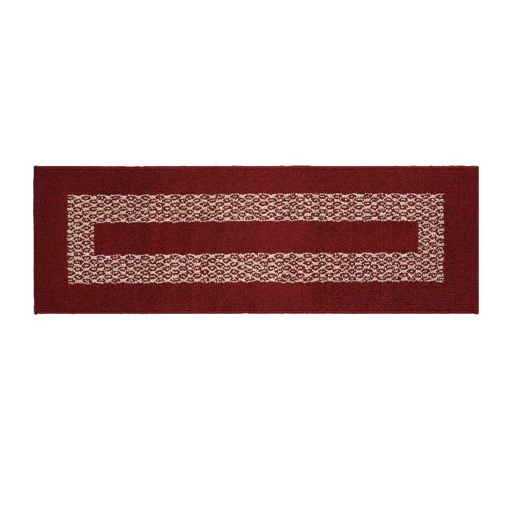 Decor Non-Slip Back Soft Runner Area Carpet Floor Area Rug Indoor Accent Decorative Mat, Diamond Burgundy
