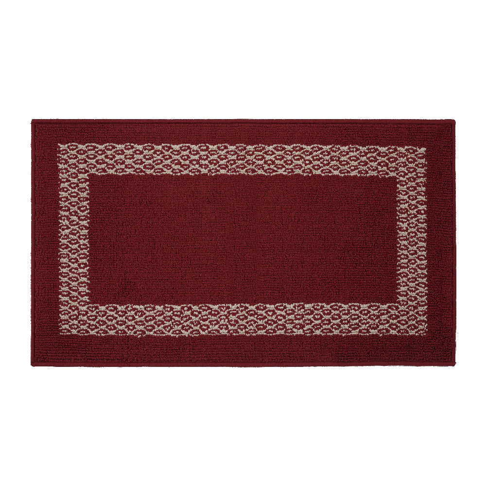 Decor Non-Slip Back Soft Runner Area Carpet Floor Area Rug Indoor Accent Decorative Mat, Diamond Burgundy