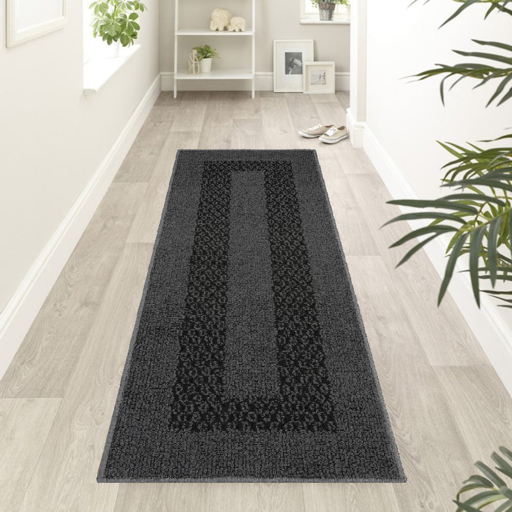 Decor Non-Slip Back Soft Runner Area Carpet Floor Area Rug Indoor Accent Decorative Mat, Diamond Grey