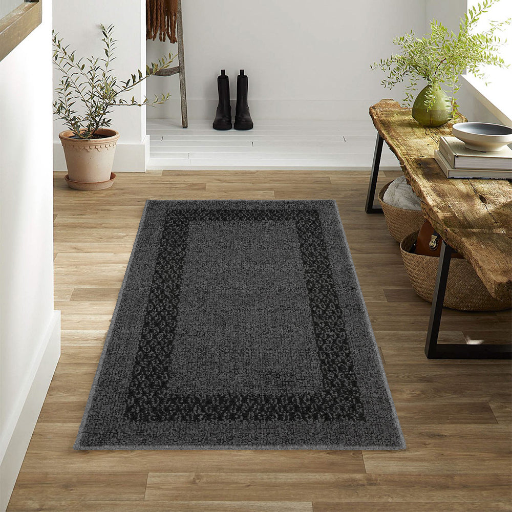Decor Non-Slip Back Soft Runner Area Carpet Floor Area Rug Indoor Accent Decorative Mat, Diamond Grey