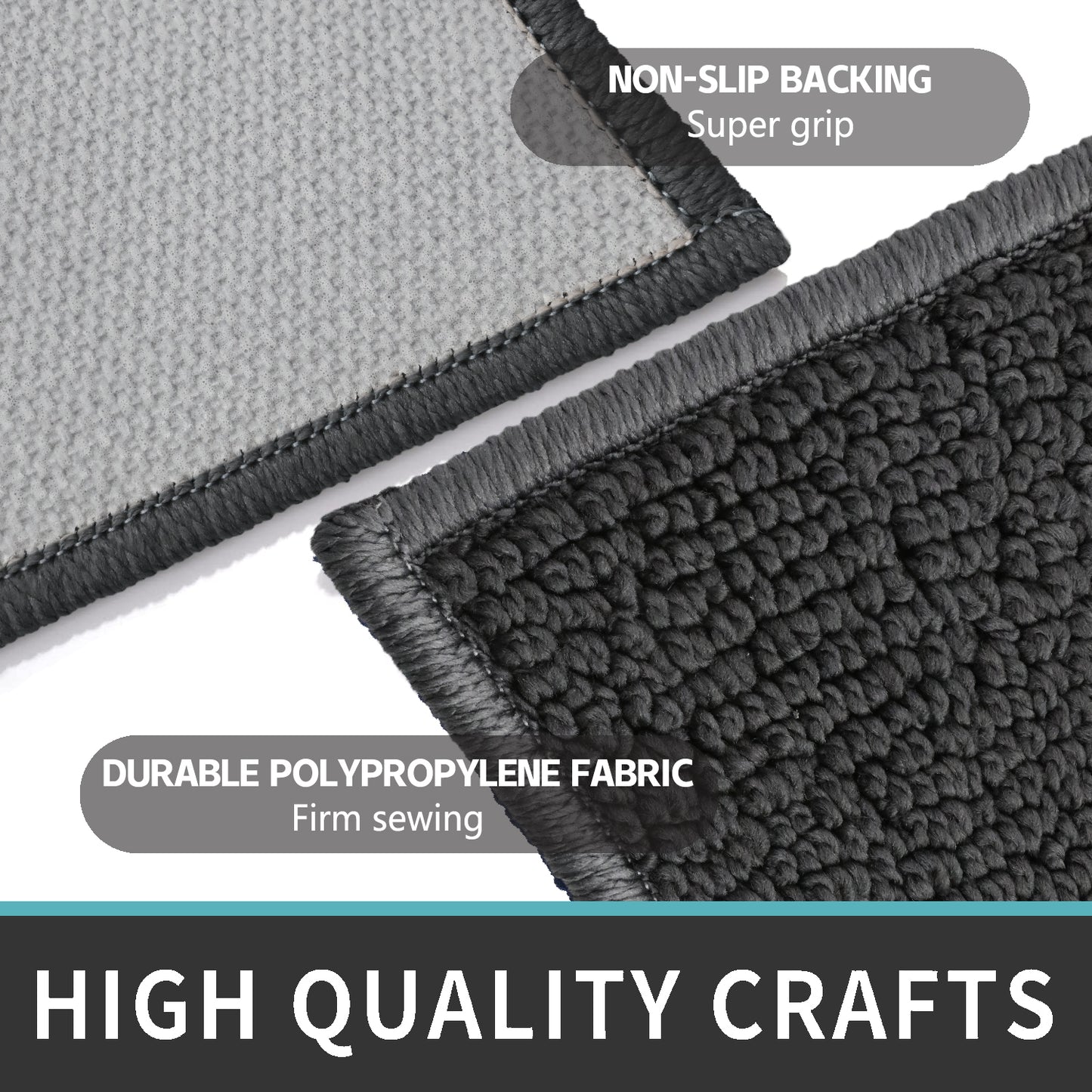 Decor Non-Slip Back Soft Runner Area Carpet Floor Area Rug Indoor Accent Decorative Mat, Diamond Grey