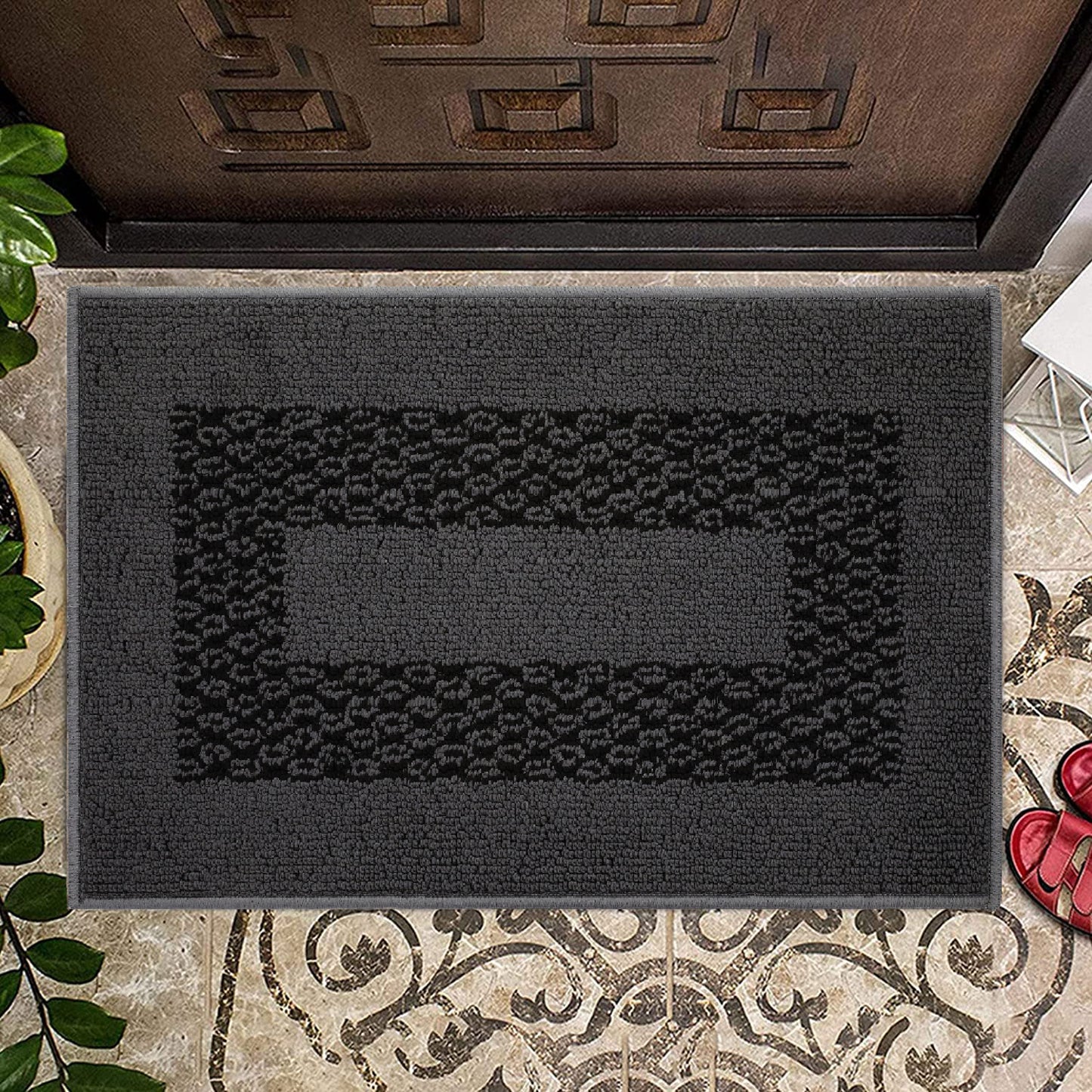 Decor Non-Slip Back Soft Runner Area Carpet Floor Area Rug Indoor Accent Decorative Mat, Diamond Grey