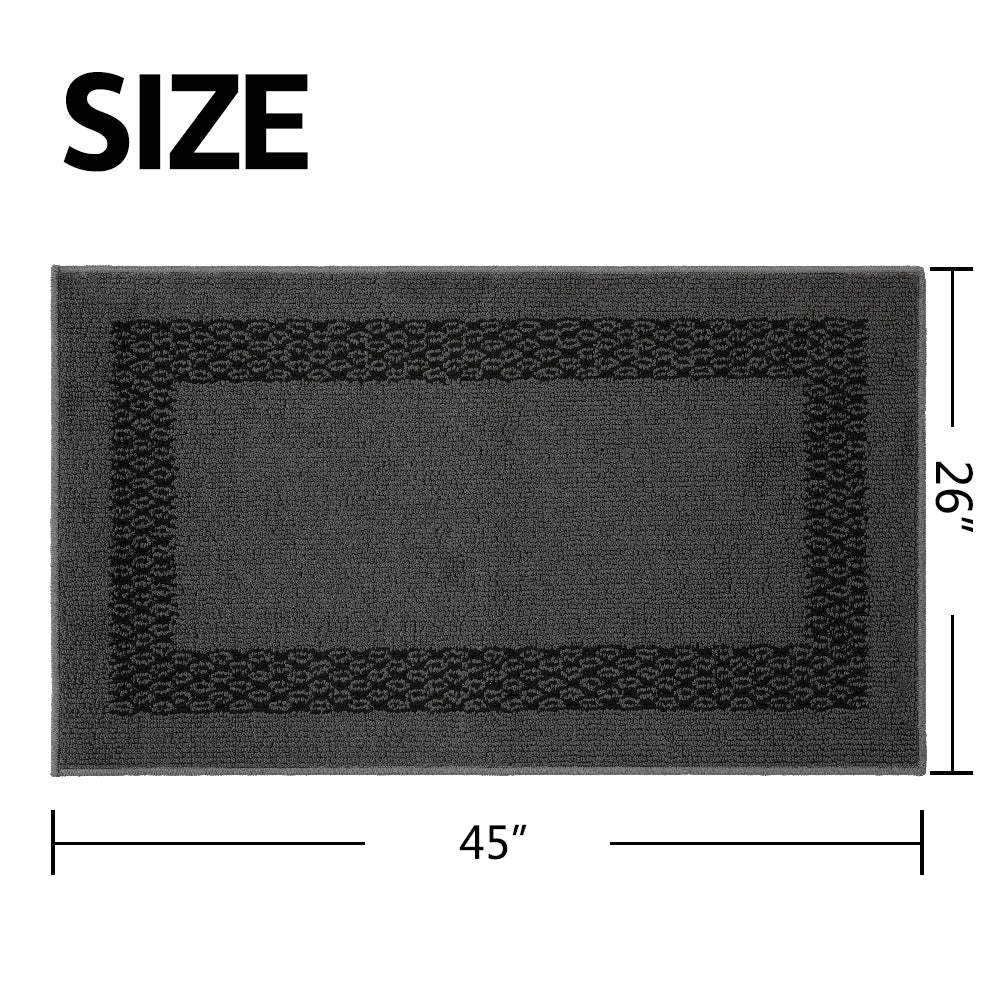 Decor Non-Slip Back Soft Runner Area Carpet Floor Area Rug Indoor Accent Decorative Mat, Diamond Grey