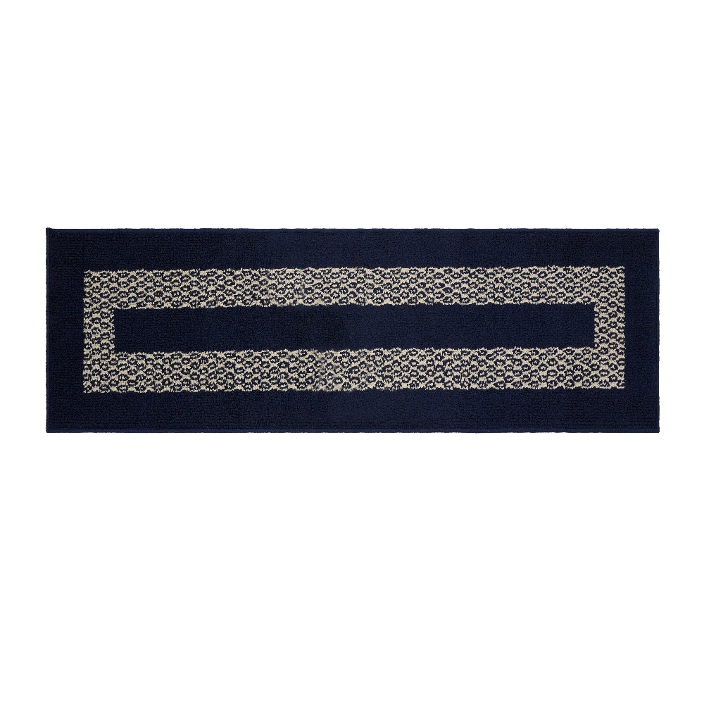 Decor Non-Slip Back Soft Runner Area Carpet Floor Area Rug Indoor Accent Decorative Mat, Diamond Navy Blue