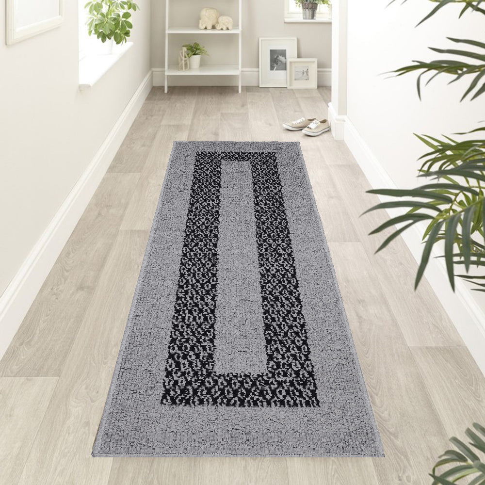 Decor Non-Slip Back Soft Runner Area Carpet Floor Area Rug Indoor Accent Decorative Mat, Diamond Silver