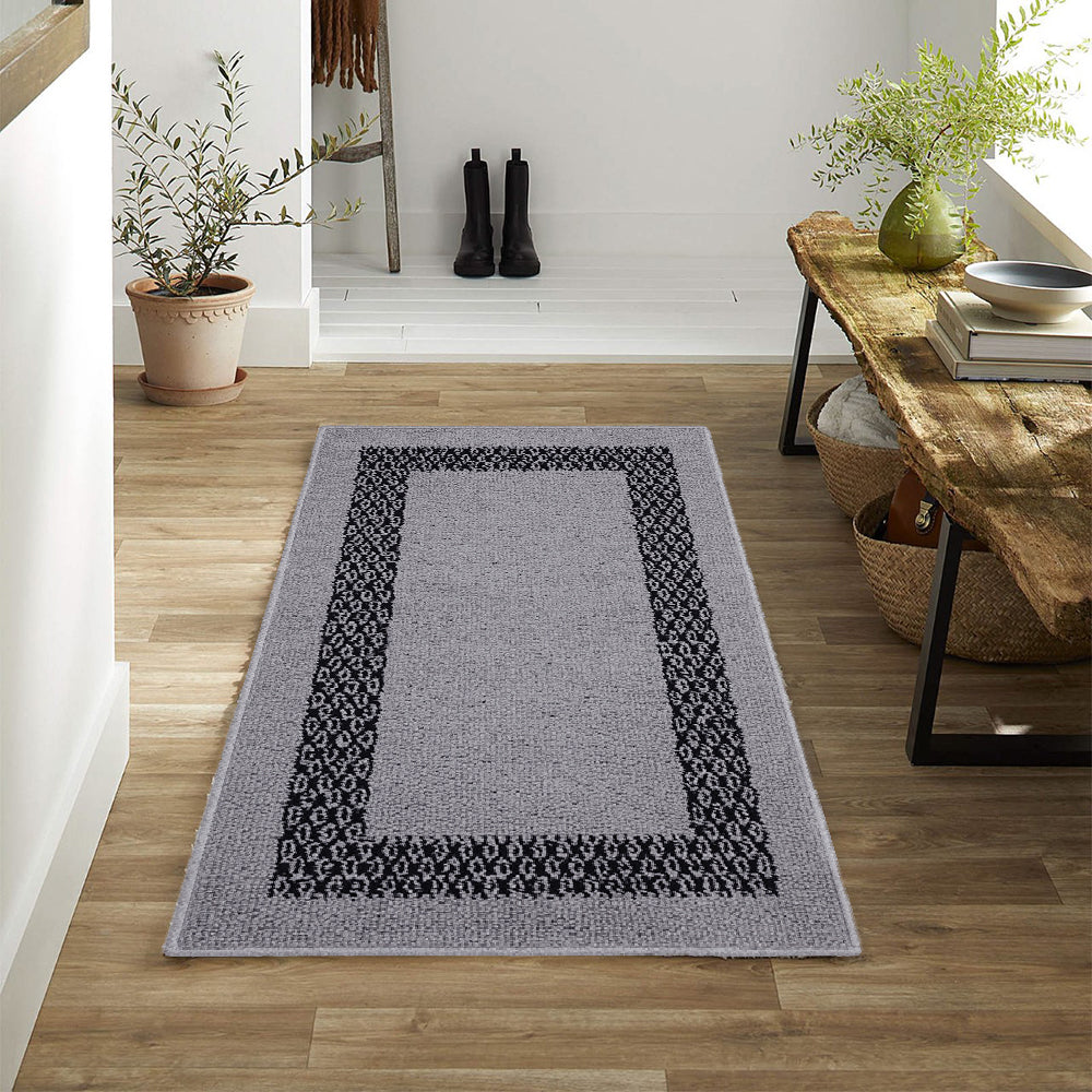 Decor Non-Slip Back Soft Runner Area Carpet Floor Area Rug Indoor Accent Decorative Mat, Diamond Silver