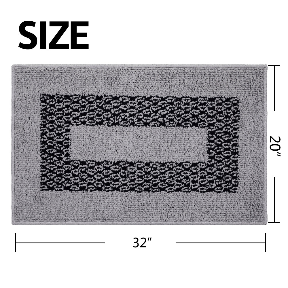 Decor Non-Slip Back Soft Runner Area Carpet Floor Area Rug Indoor Accent Decorative Mat, Diamond Silver