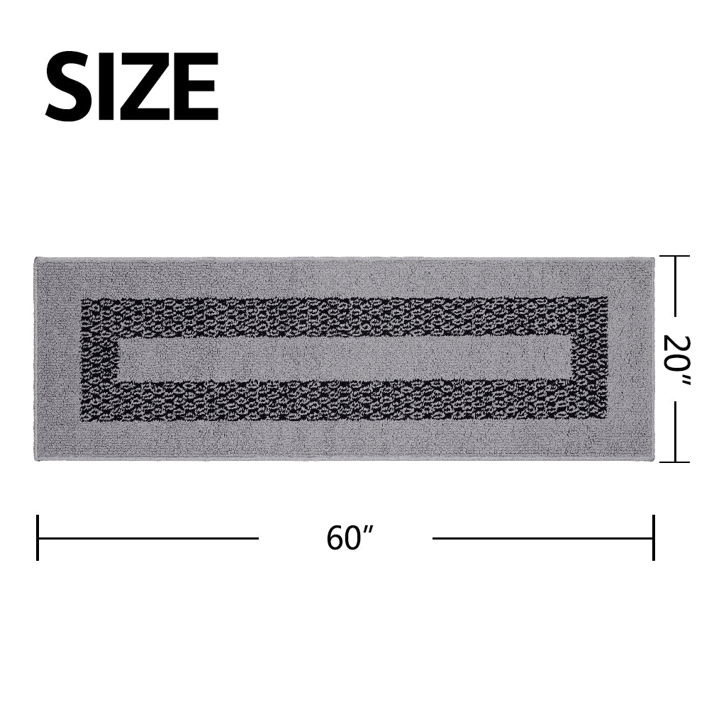 Decor Non-Slip Back Soft Runner Area Carpet Floor Area Rug Indoor Accent Decorative Mat, Diamond Silver