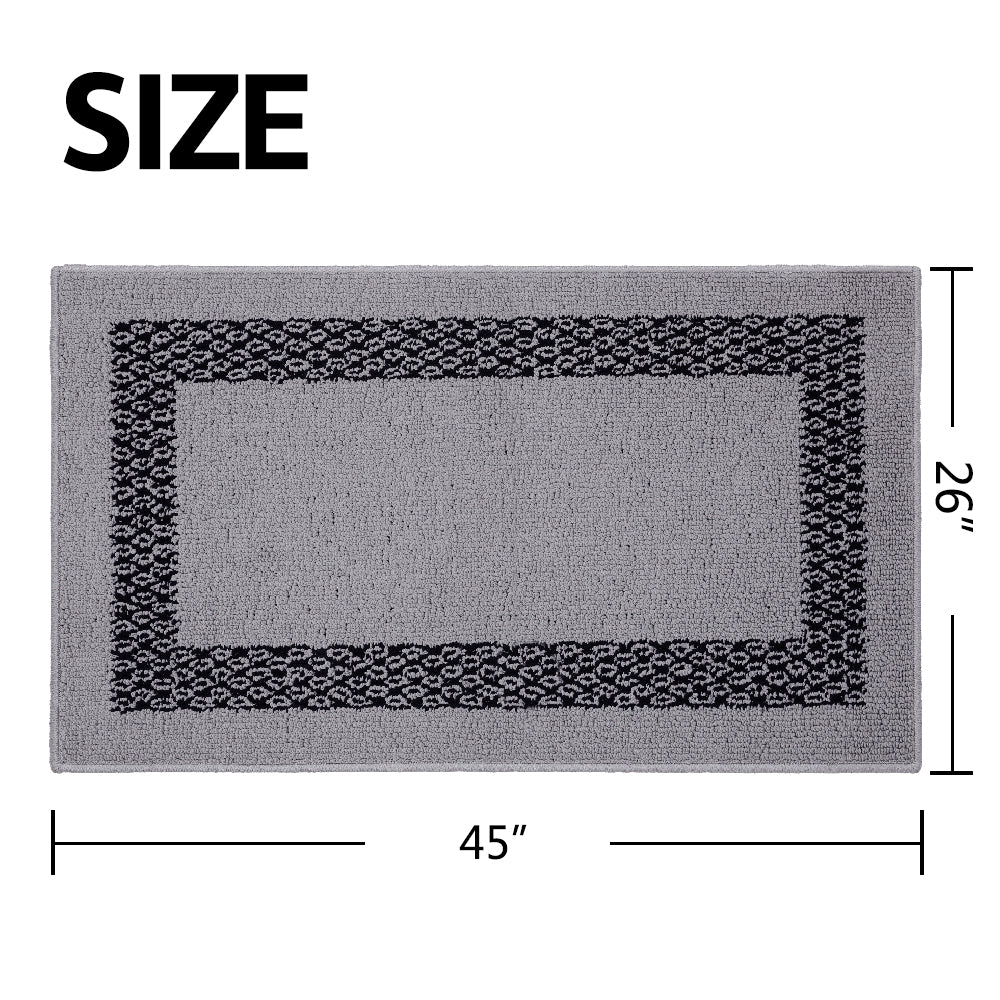 Decor Non-Slip Back Soft Runner Area Carpet Floor Area Rug Indoor Accent Decorative Mat, Diamond Silver