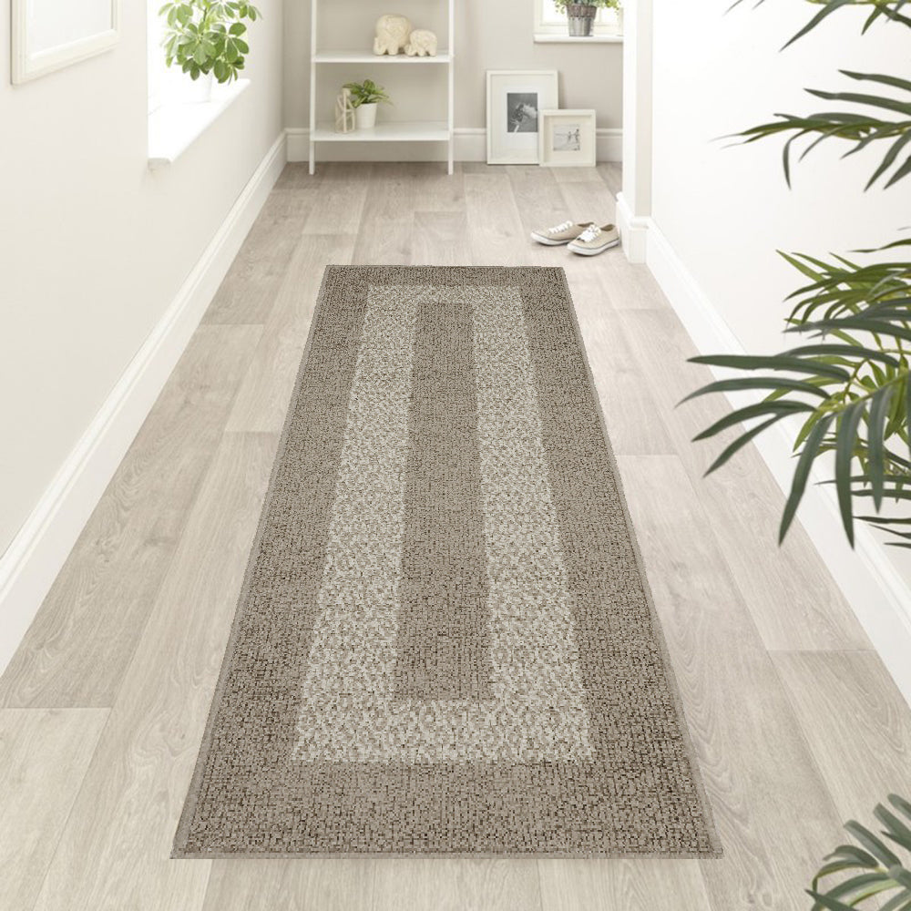 Decor Non-Slip Back Soft Runner Area Carpet Floor Area Rug Indoor Accent Decorative Mat, Diamond Taupe
