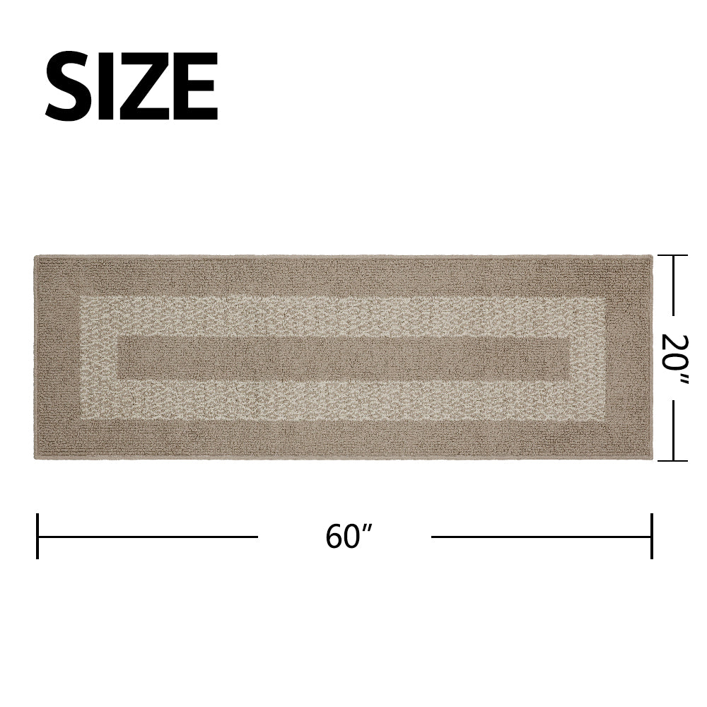 Decor Non-Slip Back Soft Runner Area Carpet Floor Area Rug Indoor Accent Decorative Mat, Diamond Taupe